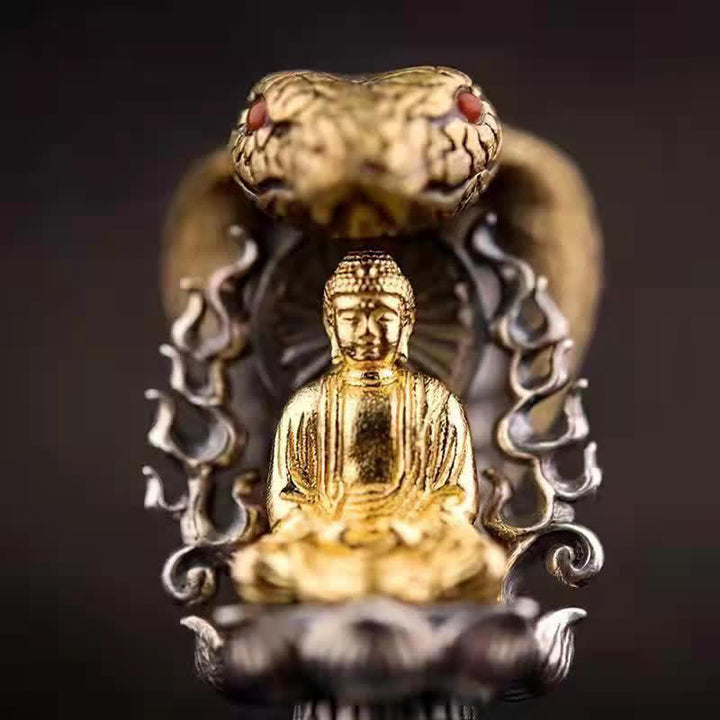 Buddha Stones Tibetano Om Mani Padme Hum Buddha Ricchezza Rotazione Collana Ciondolo Vajra