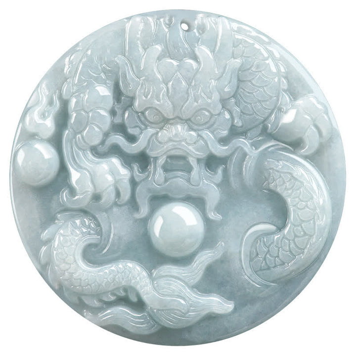 ❗❗❗Un'offerta lampo - Collana con amuleto di successo in giada con drago dello zodiaco cinese, Buddha Stones