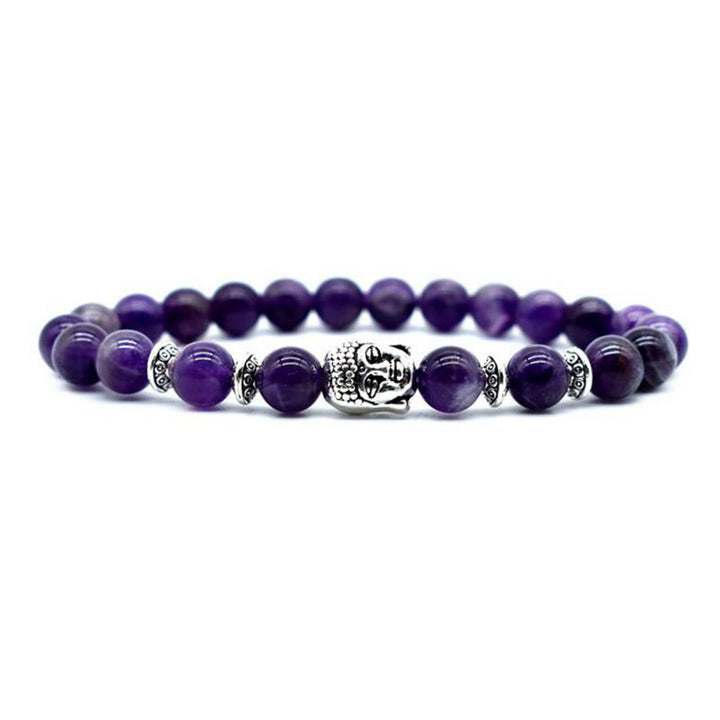 Braccialetto di guarigione dell'amore con Buddha Stones e ametista - Ametista - image 0