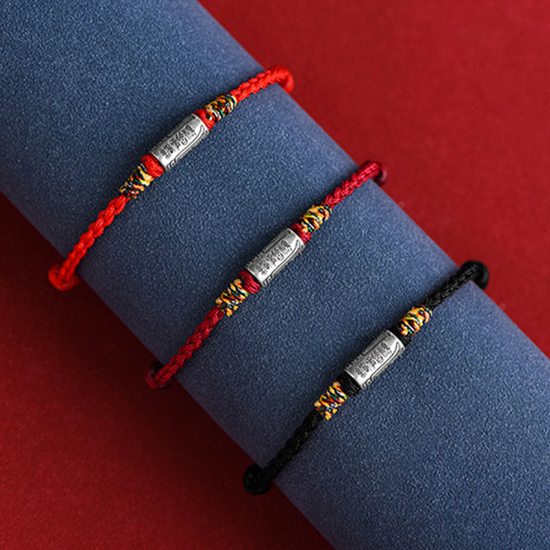 Buddha Stones Bracciale Cavigliera in Argento Sterling 925 Fatto a Mano Tutto Va Bene Design Protezione Forza