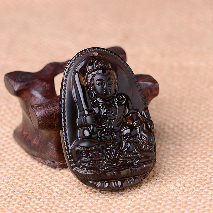 Collana di protezione in ossidiana dello zodiaco cinese