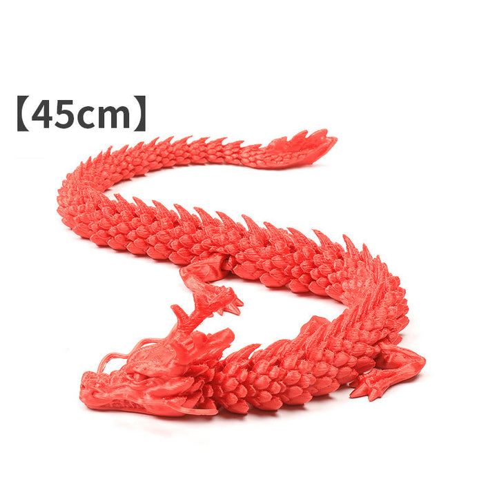 Buddha Stones Feng Shui Drago Luminoso Drago Stampato in 3D Fortuna Successo Decorazione per la Casa - Drago rosso 45cm - image 10