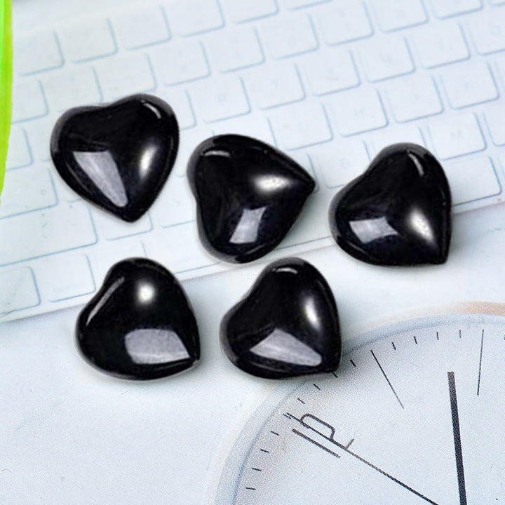 Decorazione d'amore in pietra naturale con occhio di tigre e ametista - Onice nero*5 pezzi - image 13