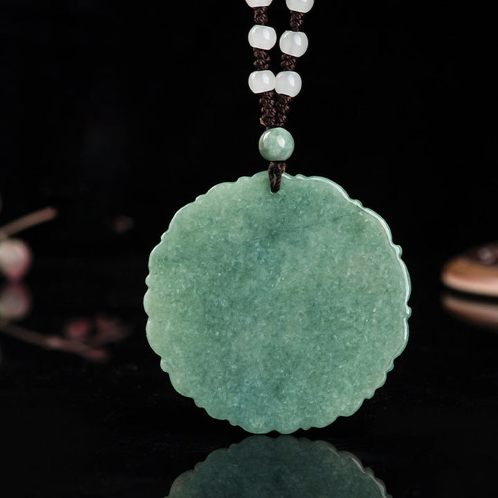 Collana con ciondolo a corda con pietre Buddha Stones, zodiaco cinese, drago, giada e fortuna - image 7