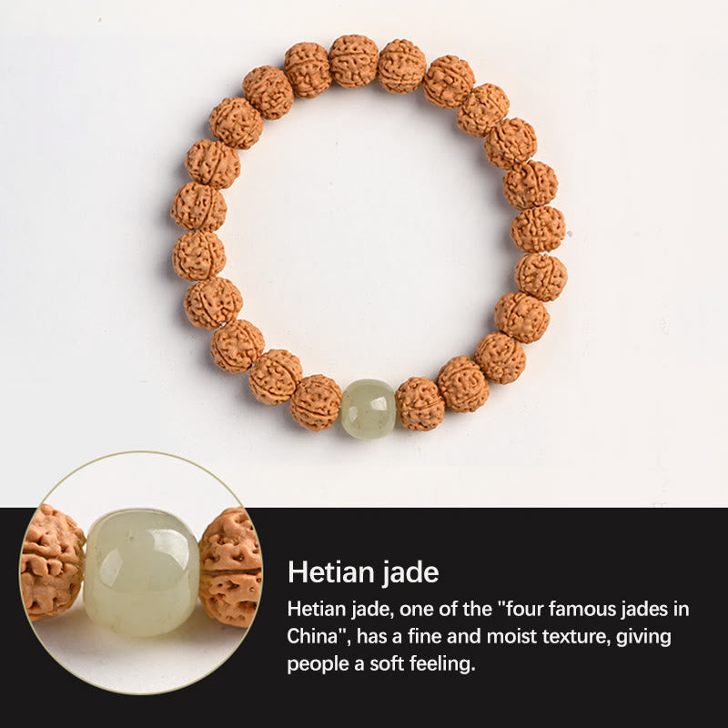 Buddha Stones Tibet Rudraksha Bodhi Seme Ricchezza Auspicio Bracciale
