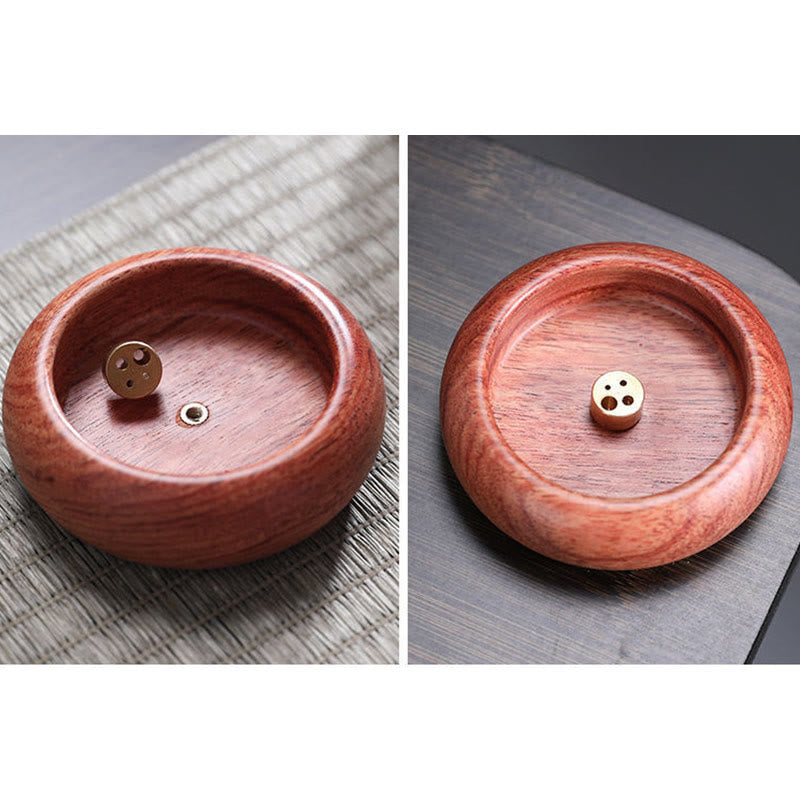 Buddha Stones Mini Legno di Ebano Palissandro Meditazione Bastone Guarigione Bruciatore di Incenso Decorazione