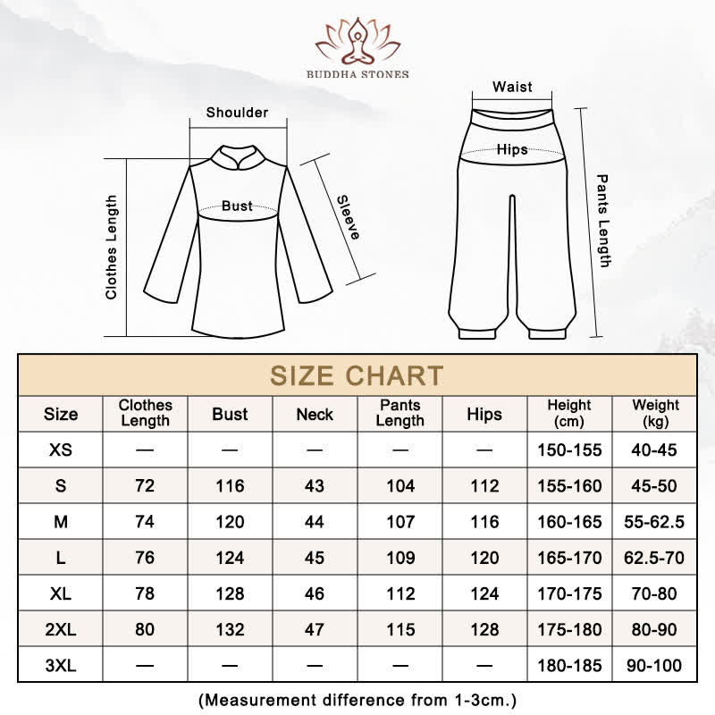 Set di abbigliamento unisex in cotone e lino , Buddha Stones, Tai Chi, Qigong, meditazione, preghiera, pratica spirituale Zen - image 26