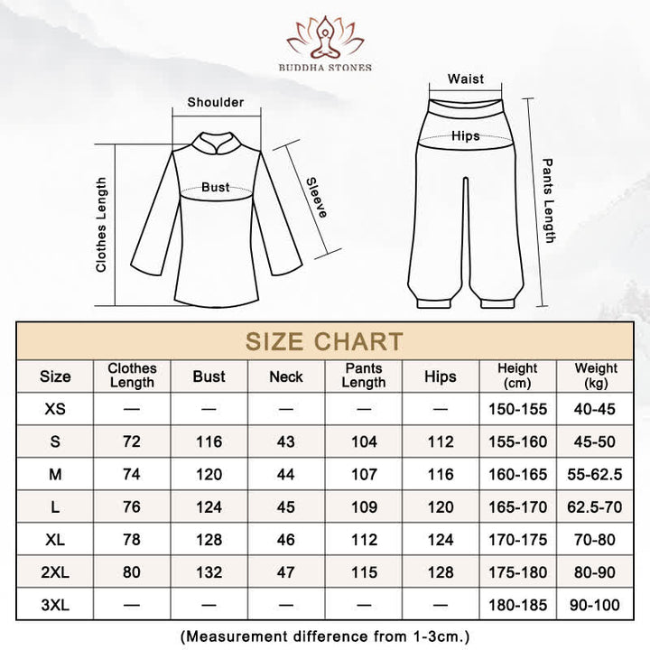 Set di abbigliamento unisex in cotone e lino , Buddha Stones, Tai Chi, Qigong, meditazione, preghiera, pratica spirituale Zen - image 26