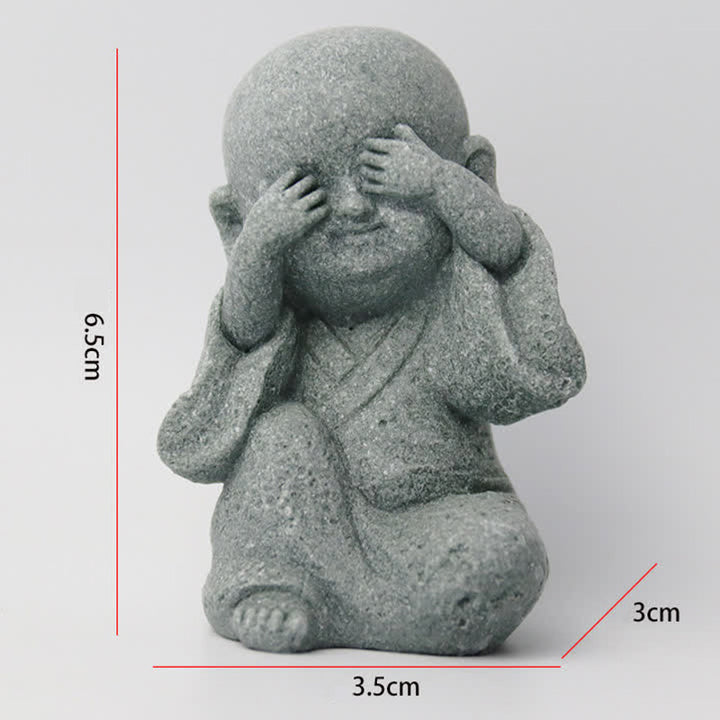 Buddha Stones Meditazione Preghiera Monaco Statua del Buddha Serenità Decorazione della casa