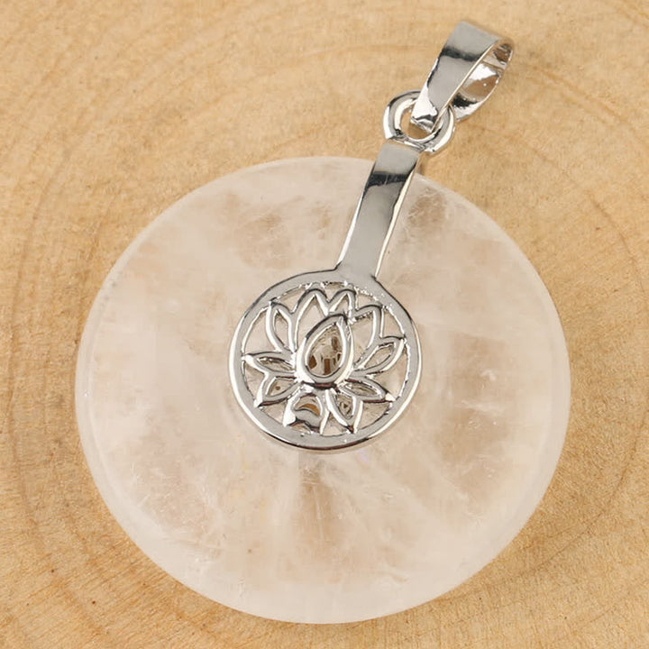Buddha Stones Vari cristalli Ametista Cristallo rosa Loto Collana pendente curativa - image 21
