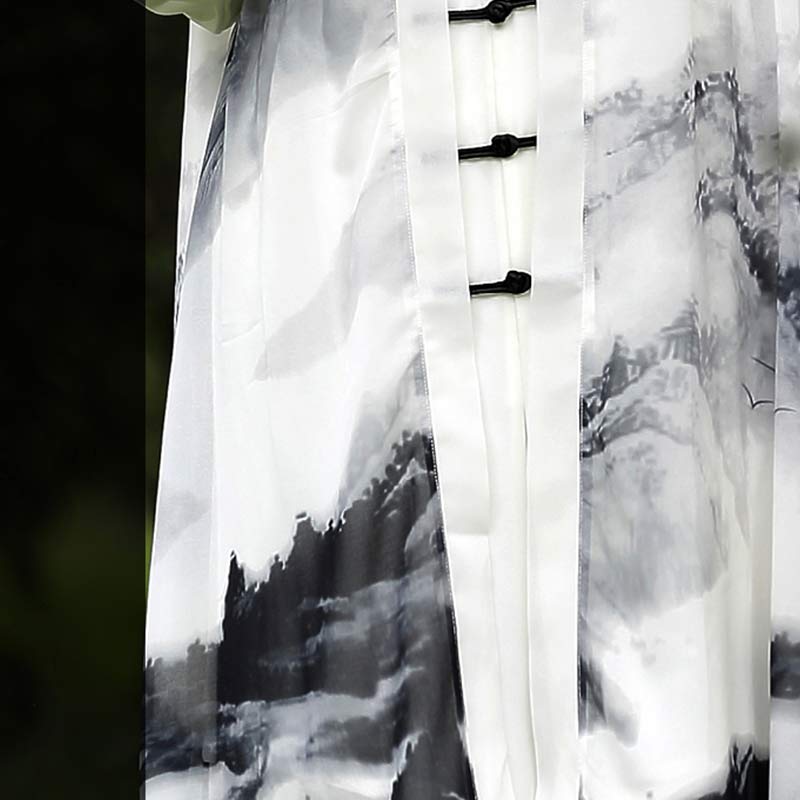 3 pezzi pittura a inchiostro meditazione preghiera spirituale zen tai chi qigong pratica abbigliamento unisex set - image 9