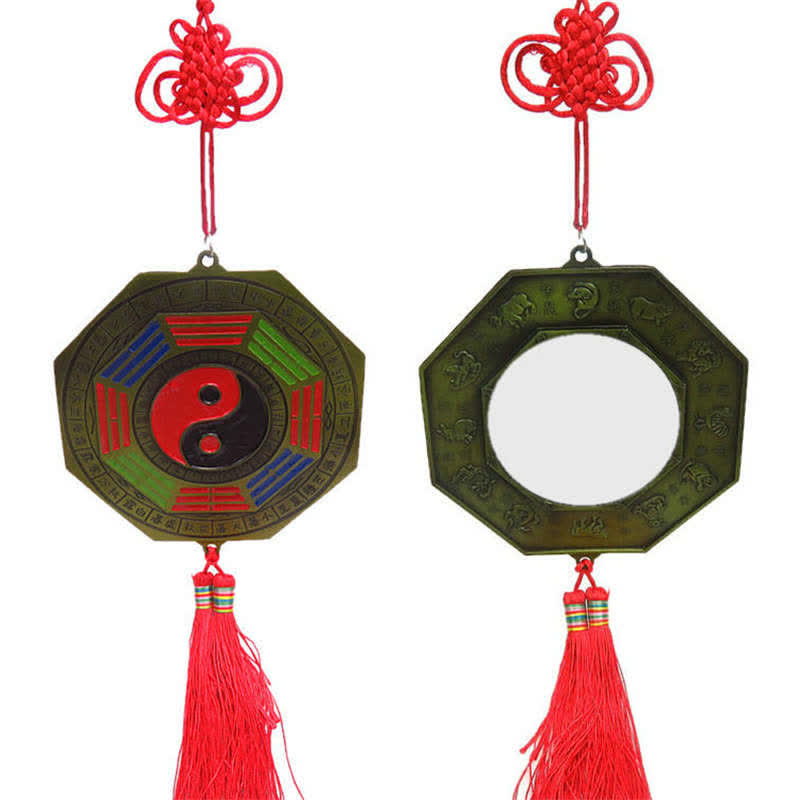 Mappa Feng Shui Bagua Mappa energetica dell'armonia dei nodi cinesi Specchio