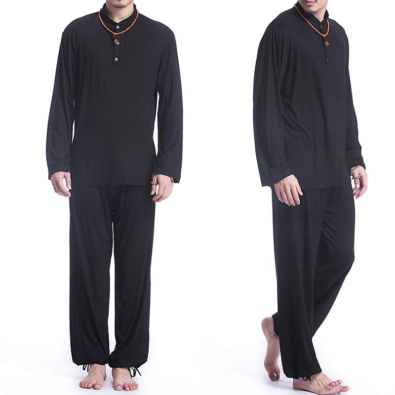 Buddha Stones Meditazione Preghiera Spirituale Zen Tai Chi Pratica Yoga Abbigliamento Uomo Set - image 20