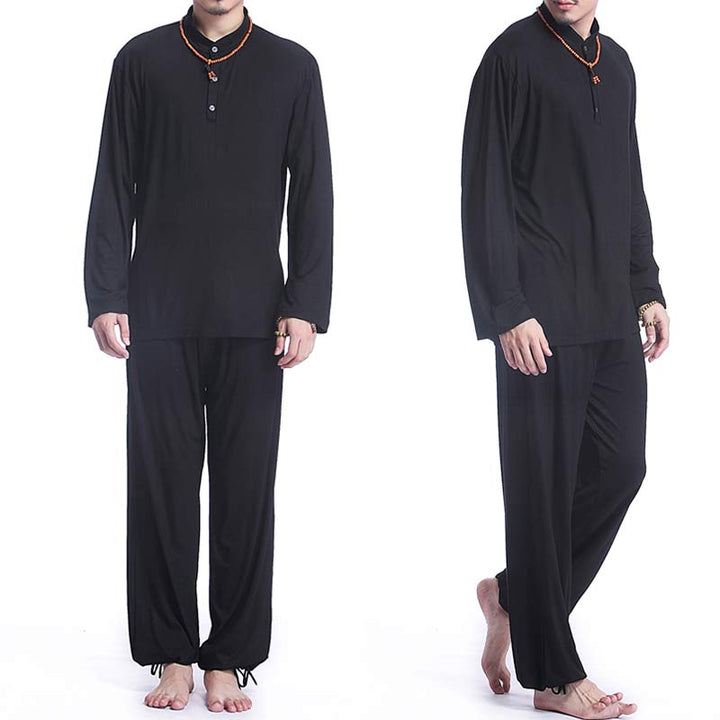 Buddha Stones Meditazione Preghiera Spirituale Zen Tai Chi Pratica Yoga Abbigliamento Uomo Set - image 20