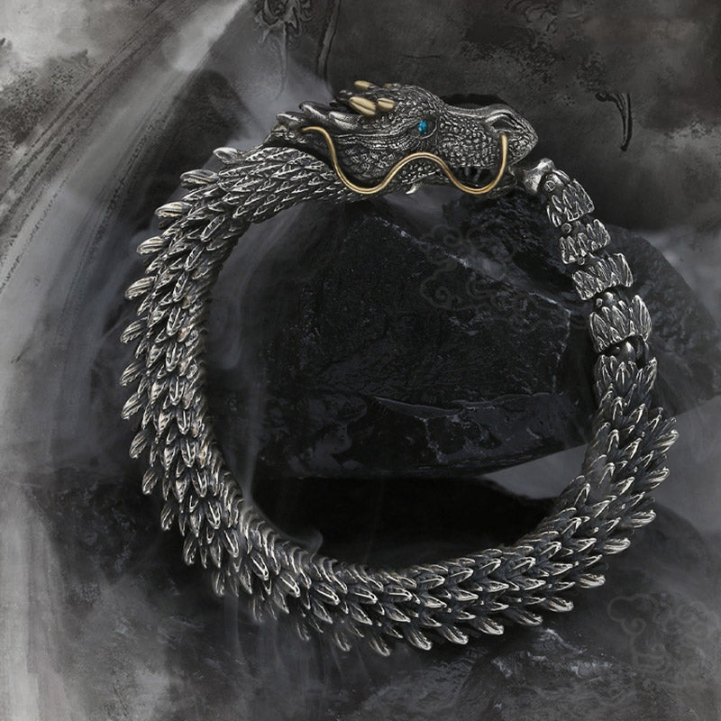 Braccialetto a catena con amuleto fatto a mano con drago nordico Buddha Stones , protezione dalla fortuna