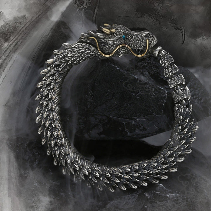 Braccialetto a catena con amuleto fatto a mano con drago nordico Buddha Stones , protezione dalla fortuna