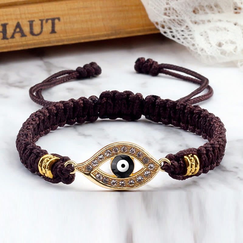 Braccialetto di corda Buddha Stones Evil Eye Keep Away Evil Spirits