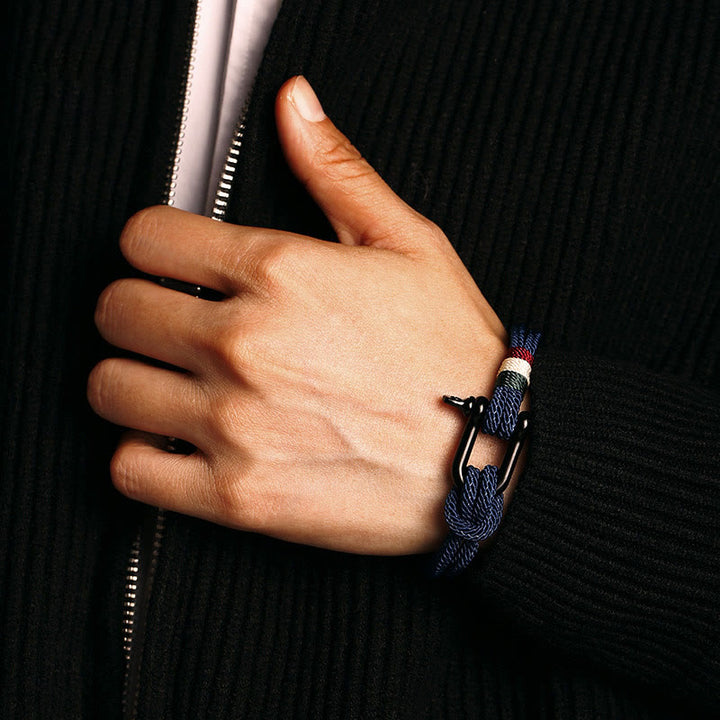 Bracciale con fibbia in acciaio inossidabile con design semplice Buddha Stones Luck