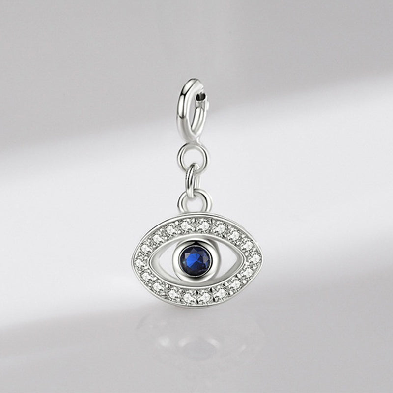 Collana con ciondolo a forma di catena con simbolo Hamsa e occhio maligno in argento sterling 925, prosperità e fortuna - image 9