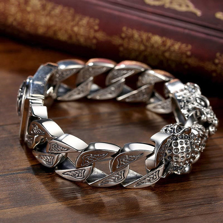 Braccialetto a catena con motivo leopardato Buddha Stones Healing Balance