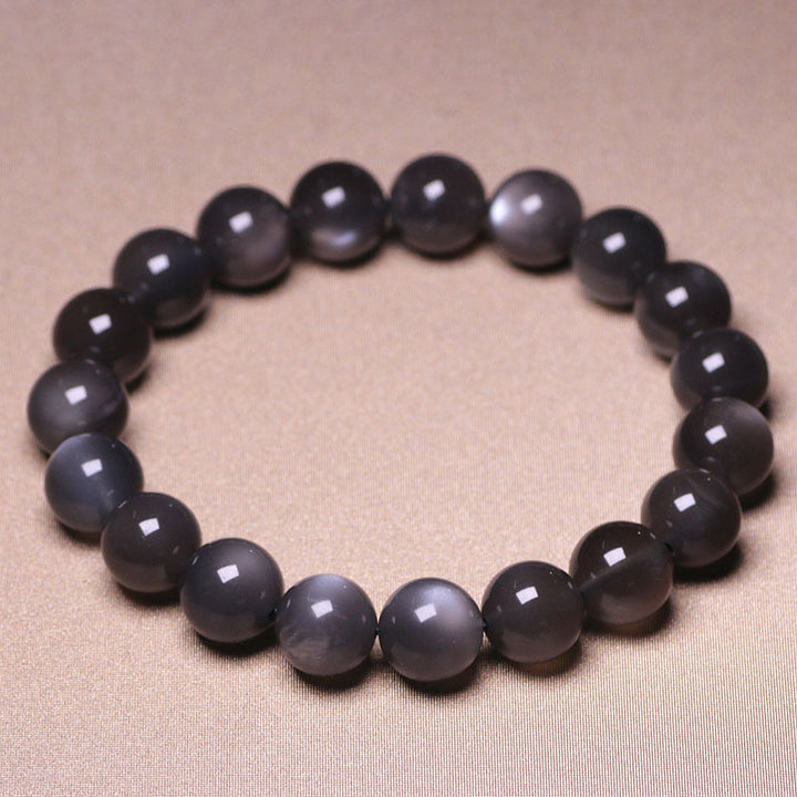 Braccialetto di perline di amore positivo in pietra di luna naturale