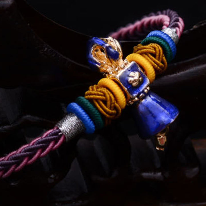 Braccialetto tibetano fatto a mano Dorje Vajra Strength con otto fili