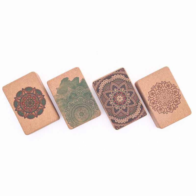 Buddha Stones Mandala Tibetano Blocco di Sughero per Yoga Consapevole