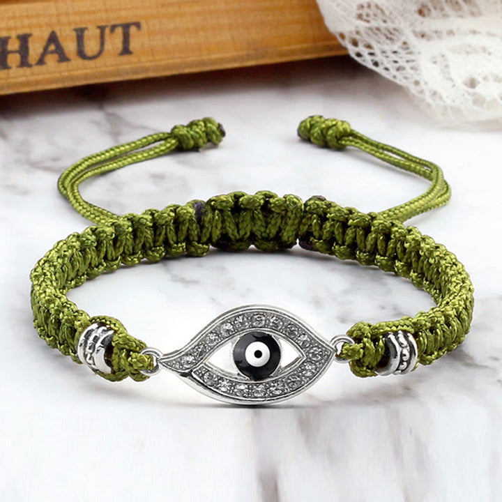 Braccialetto di corda Buddha Stones Evil Eye Keep Away Evil Spirits