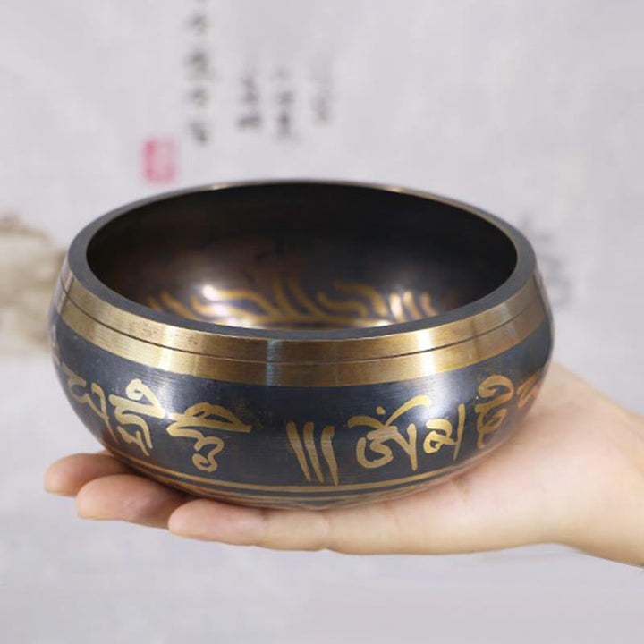 Buddha Stones Ciotola tibetana per la meditazione, la guarigione e la consapevolezza Om Mani Padme Hum Ciotola tibetana - image 10