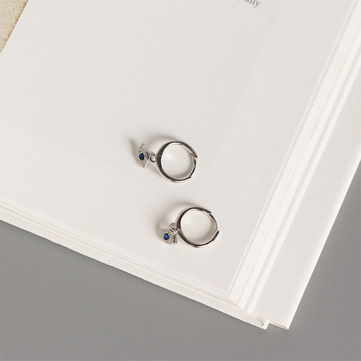 Orecchini a perno con protezione contro il malocchio in argento sterling 925 Buddha Stones