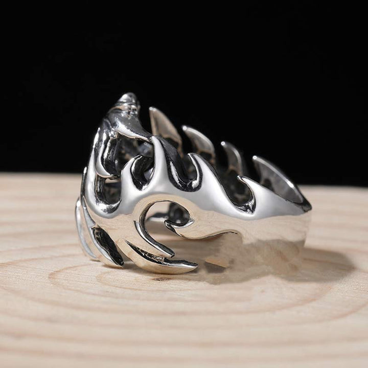 Anello regolabile con motivo a drago Buddha Stones, protezione e forza