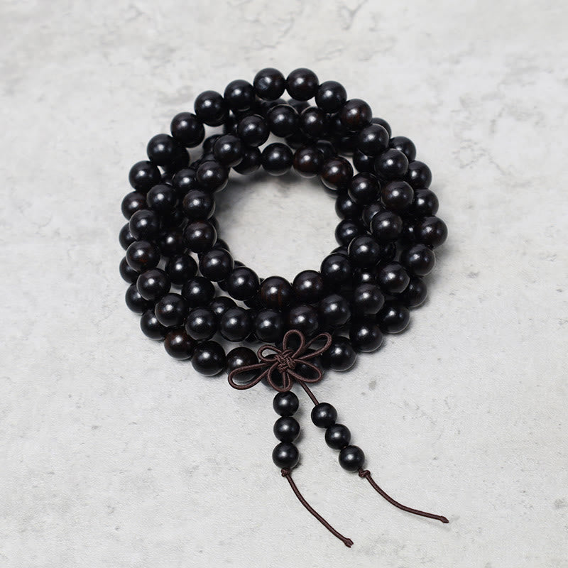 Buddha Stones 108 Mala Beads Bracciale Preghiera Meditazione Sandalo Elastico - image 9