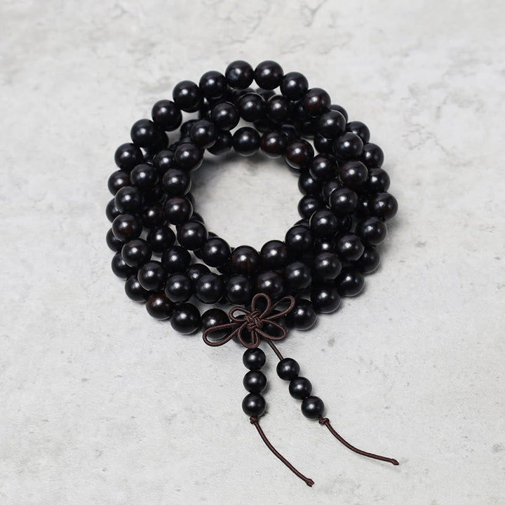 Buddha Stones 108 Mala Beads Bracciale Preghiera Meditazione Sandalo Elastico - image 9
