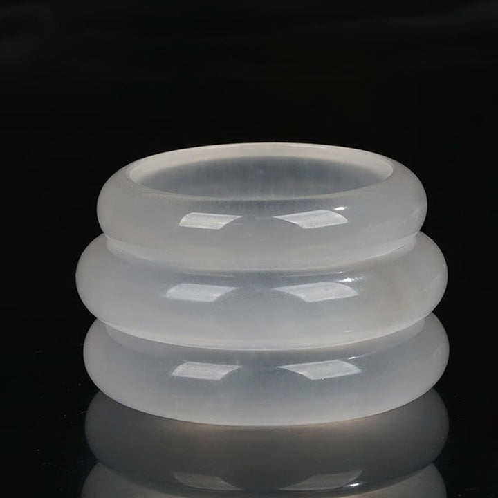 Braccialetto Buddha Stones Naturale Traslucido Seta Dorata Giada Ricchezza Fortuna - image 9