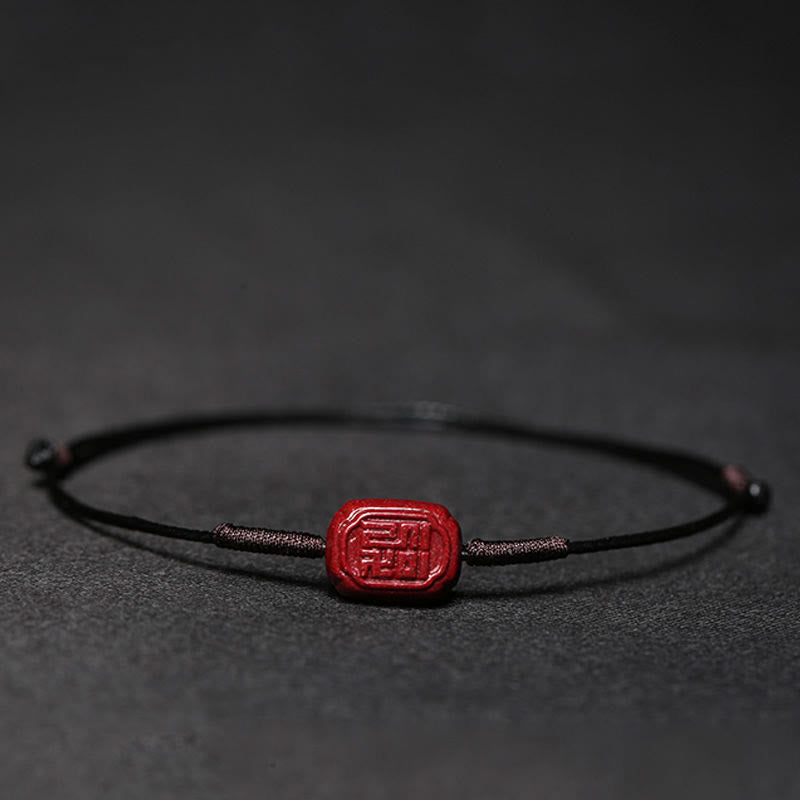 Braccialetto intrecciato con benedizione di Buddha Stones , fatto a mano, con fiore di prugna, quadrifoglio, PiXiu, loto, pesce koi, cinabro