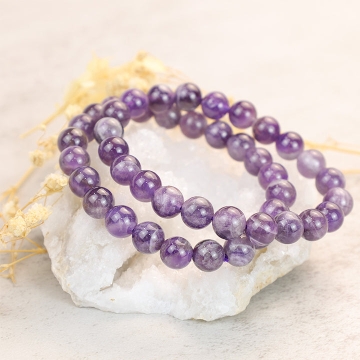 Buddha Stones Bracciale di purificazione in ametista