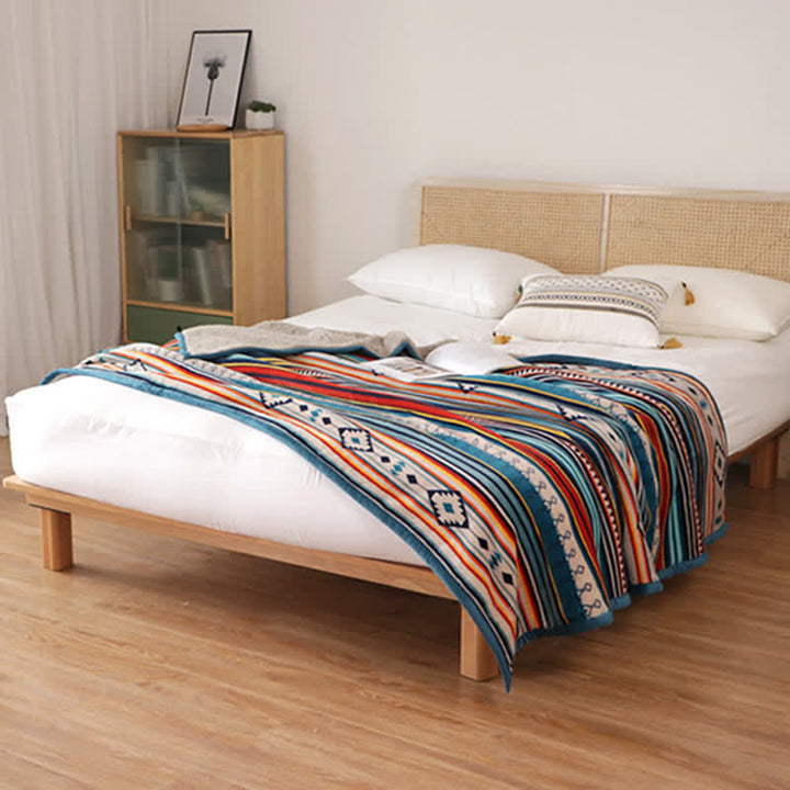 Coperta da letto morbida e calda geometrica Buddha Stones