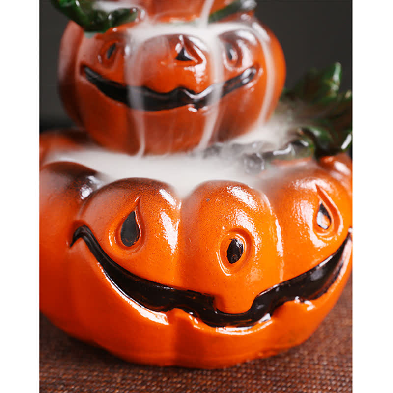 Zucche di Halloween, fantasma, resina, fontana di fumo a riflusso, bruciatore di incenso, decorazione