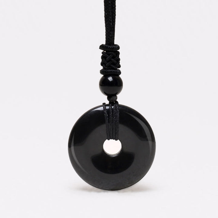 Collana con ciondolo moneta portafortuna Buddha Stones, cristallo curativo e pietre preziose