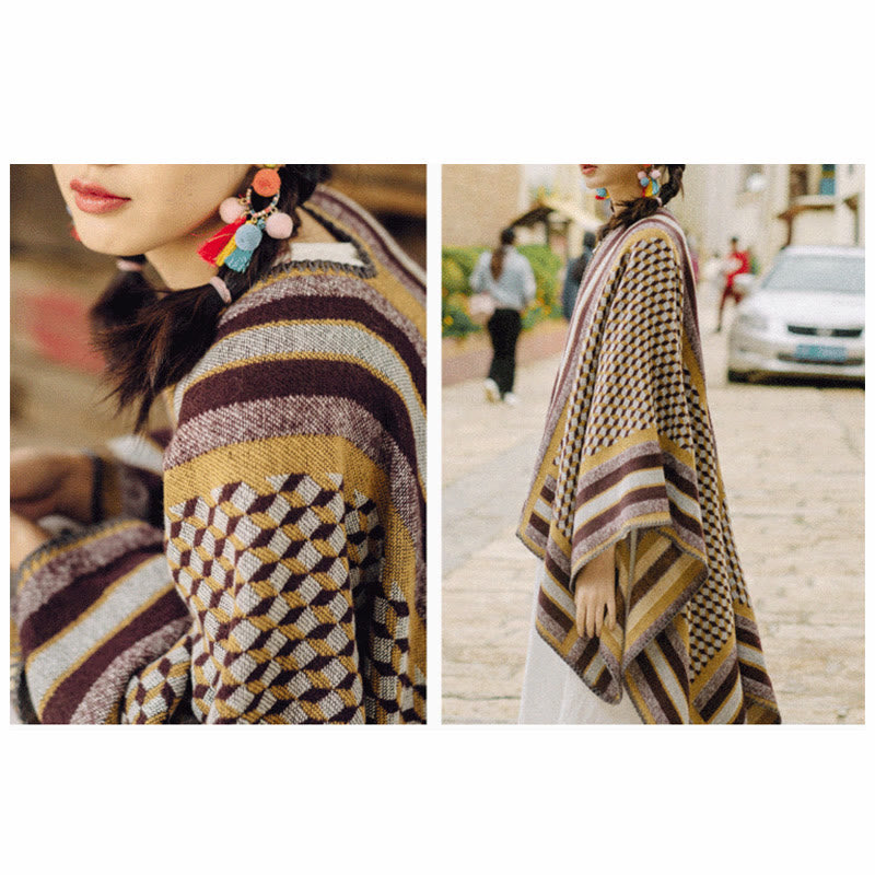 Scialle tibetano con Buddha Stones , modello classico, caldo e accogliente, da viaggio, invernale - image 20