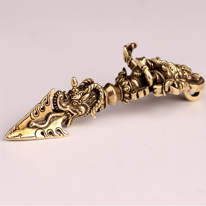 Collana con ciondolo del potere spirituale del Dio elefante della ricchezza Dorje Vajra, Ganesh tibetano Ganpati - image 14