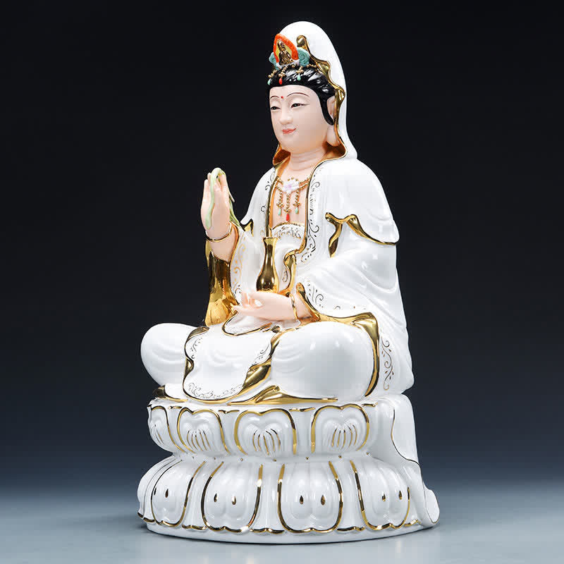 Statua in ceramica del successo del Bodhisattva Chenrezig Avalokitesvara Decorazione per la casa