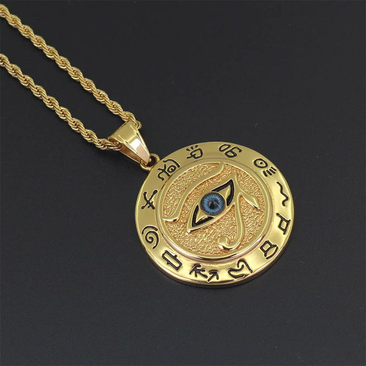 Collana con ciondolo di protezione dell'occhio di Horus Buddha Stones