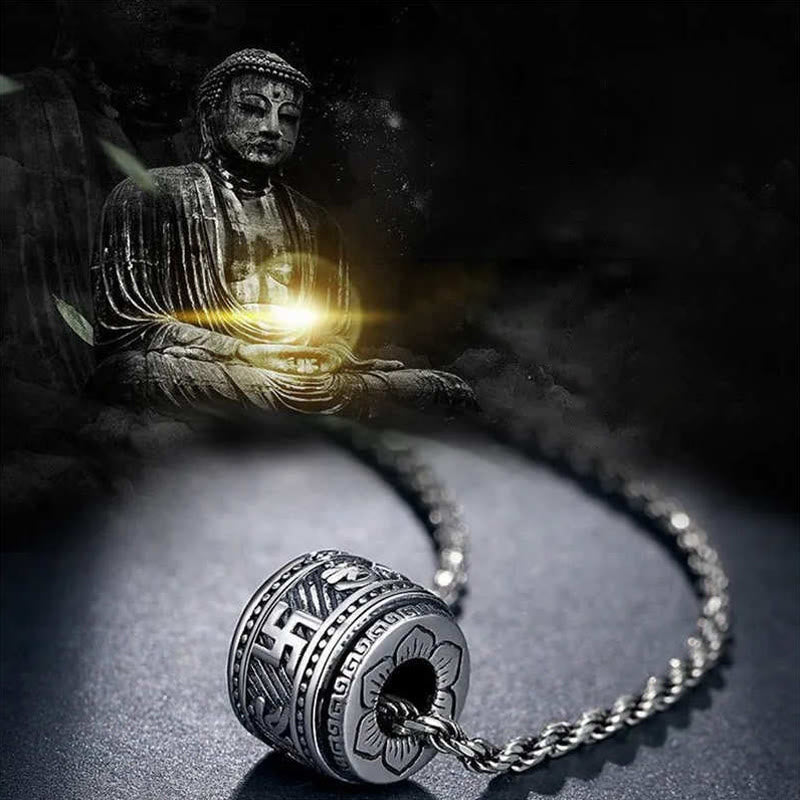 Collana con ciondolo di protezione Buddha Stones Tibet Om Mani Padme Hum - image 1