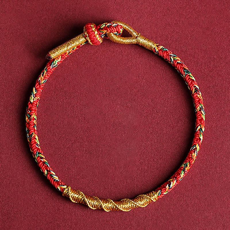 Braccialetto di corda intrecciata con protezione e forza del Buddha fatto a mano con Buddha Stones dello zodiaco cinese natale