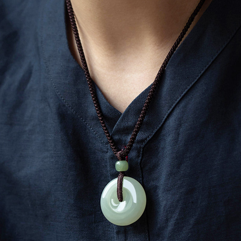 Collana Buddha Stones con fibbia per la pace, fortuna e prosperità