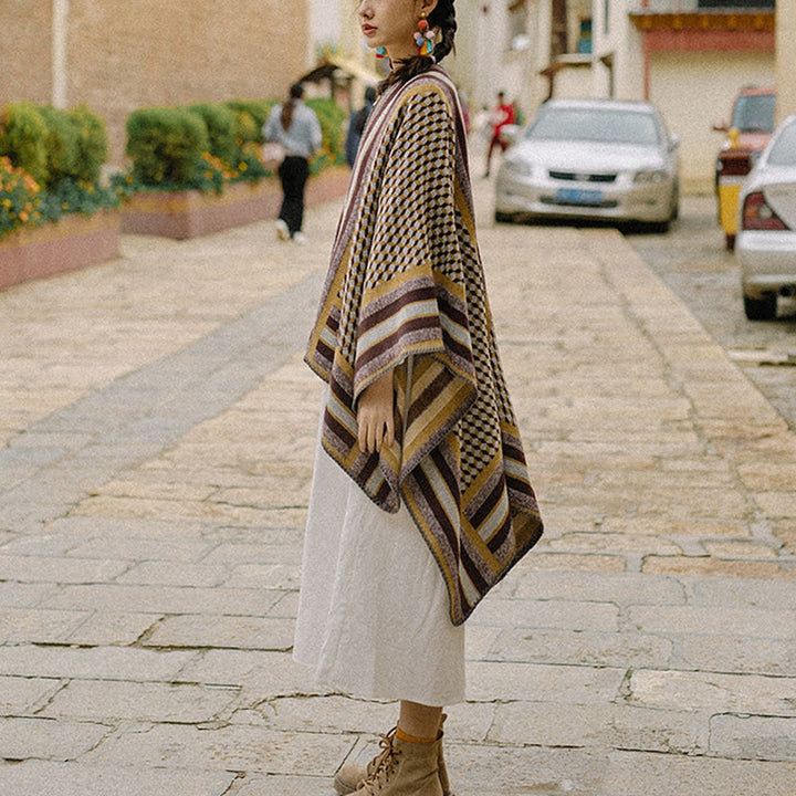 Scialle tibetano con Buddha Stones , modello classico, caldo e accogliente, da viaggio, invernale - image 4
