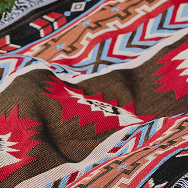 Coperta geometrica calda e confortevole per campeggio, casa, ufficio, letto