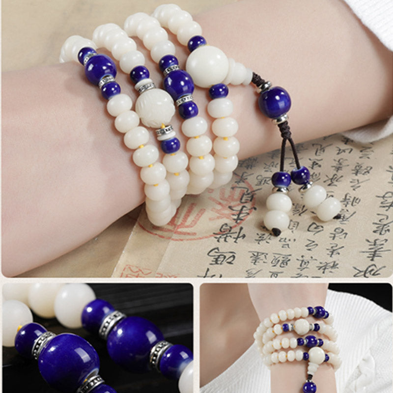 Buddha Stones Braccialetto con ciondolo di benedizione del loto con perline di Bodhi - image 6