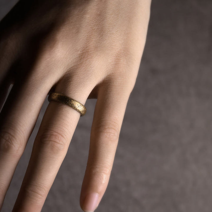 Anello di coppia portafortuna in rame con design vintage tibetano